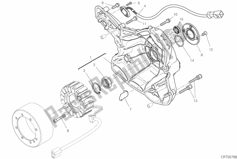 All parts for the Generator Cover of the Ducati Scrambler Icon USA 803 2020